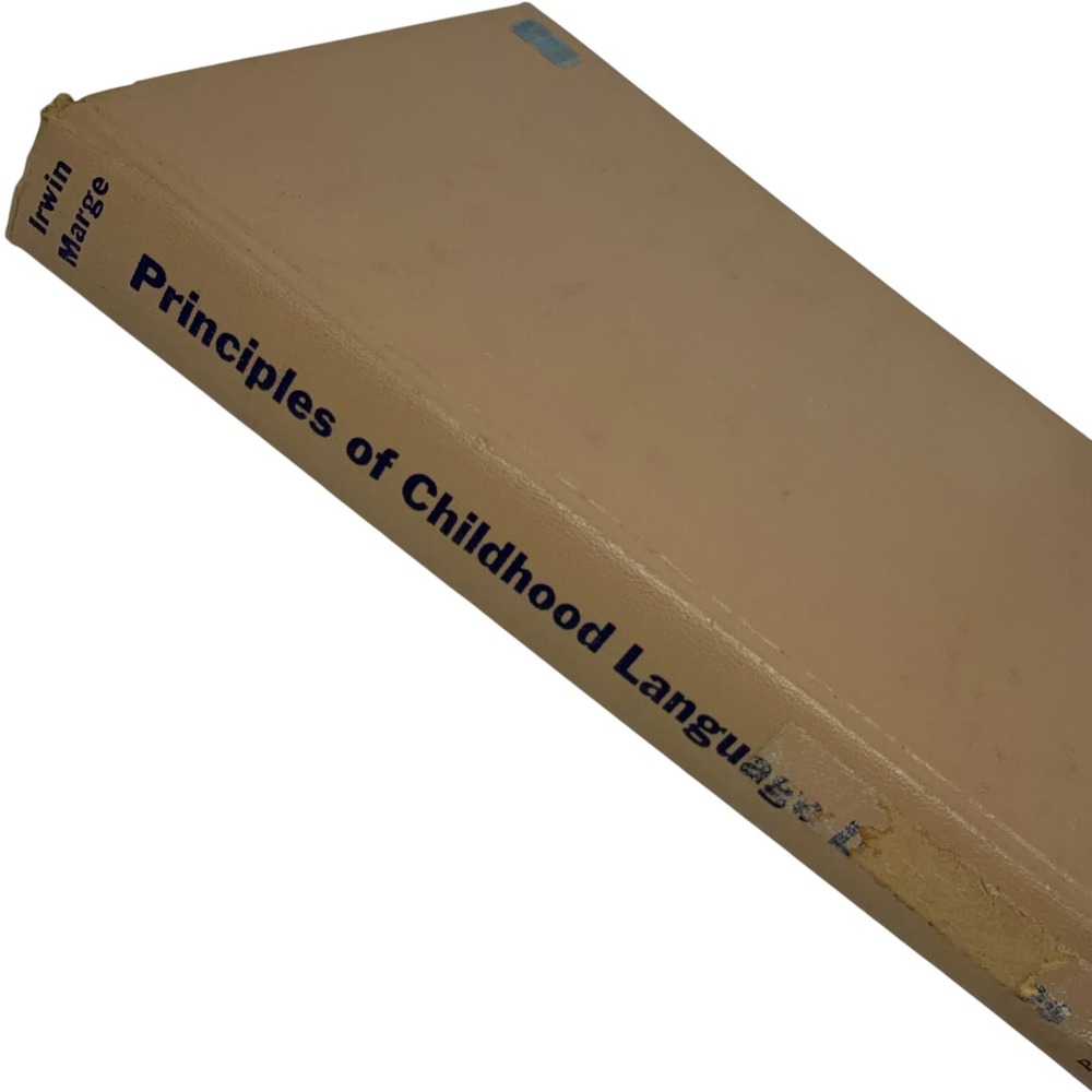 Prentice‎ Hall Principles of Childhood Language Disabilities 1972 Hardcover Fair